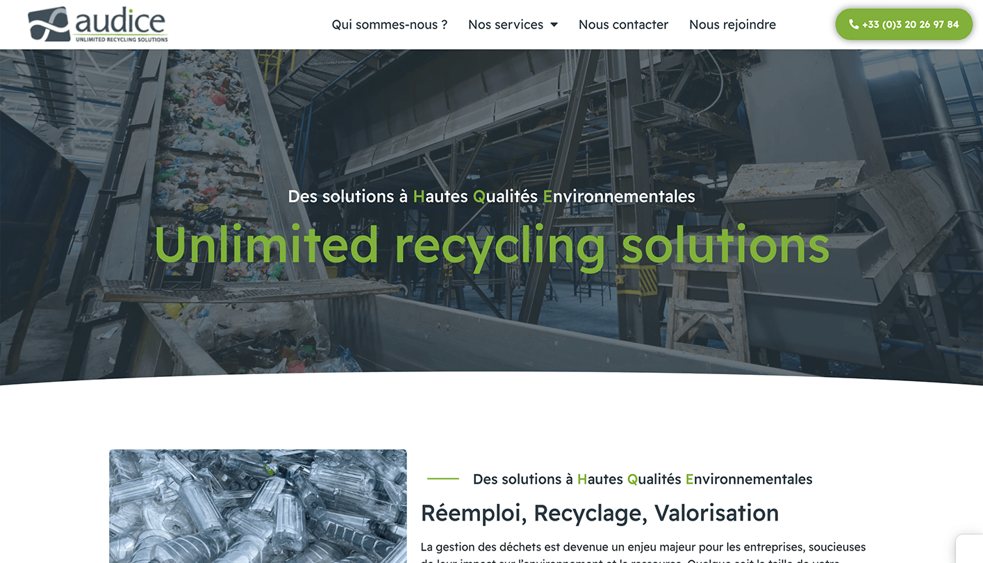 Site web Audice